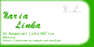 maria linka business card